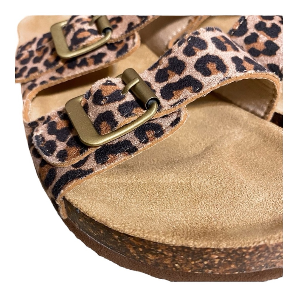 SOLD :: ɴᴡᴏᴛ Leopard Print Adjustable Buckle Sandals - Picture 4 of 7